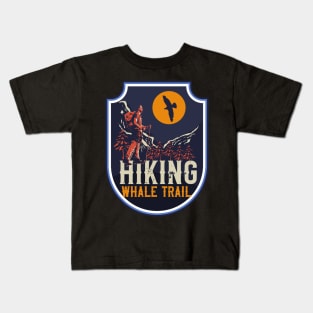 Hiking Whale Trail Kids T-Shirt